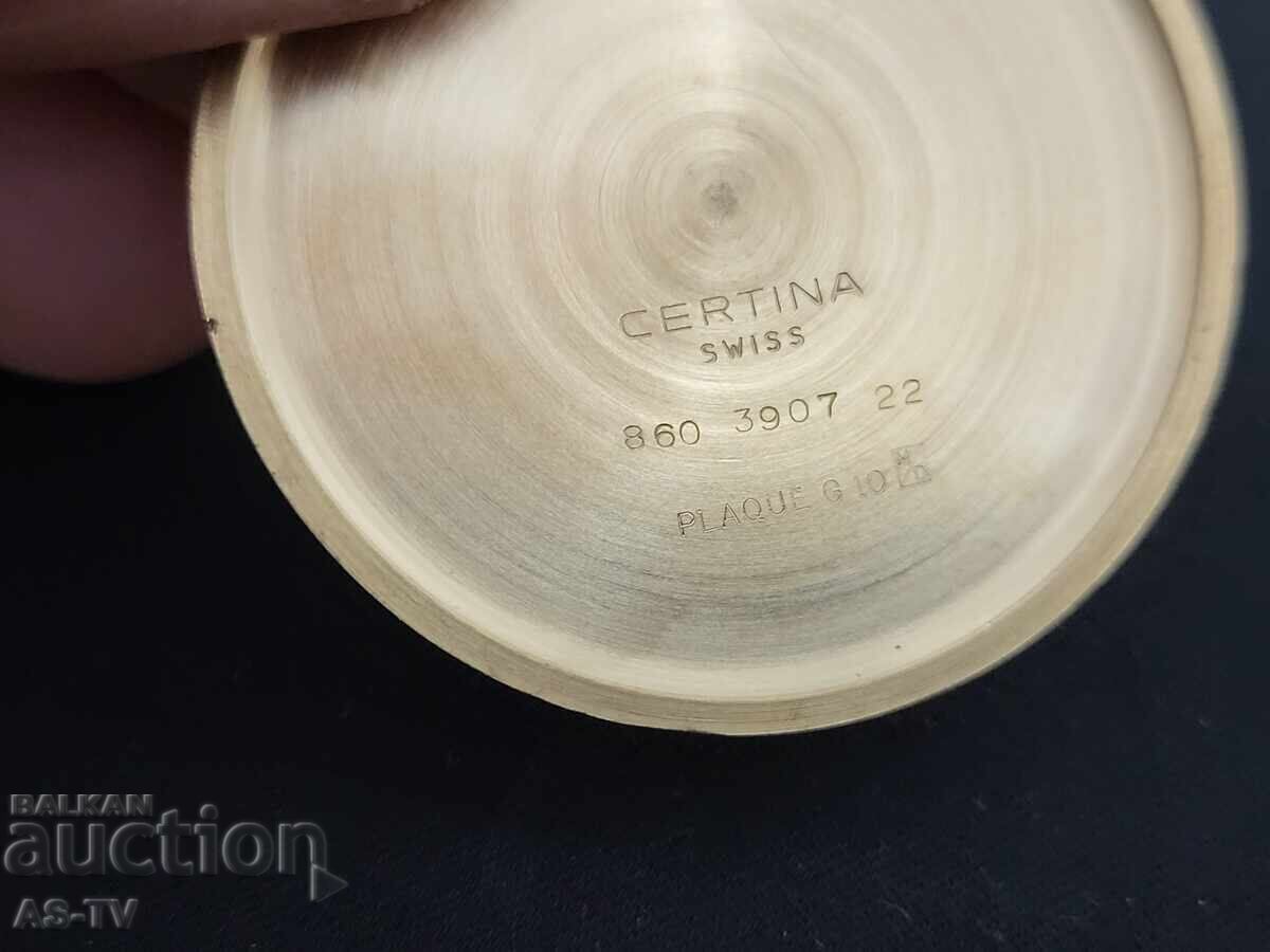 Ceas de buzunar Certina placat cu aur - 5