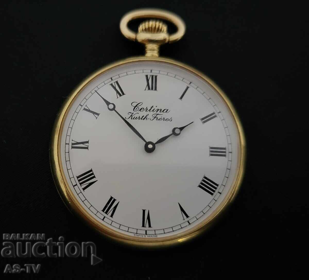 Позлатени джобен часовник Certina - 7