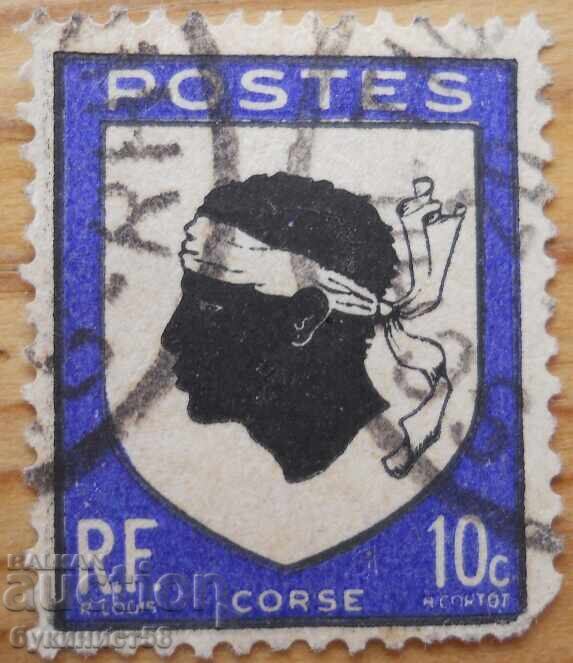 France "Coat of Arms of Corsica" - 1941-66
