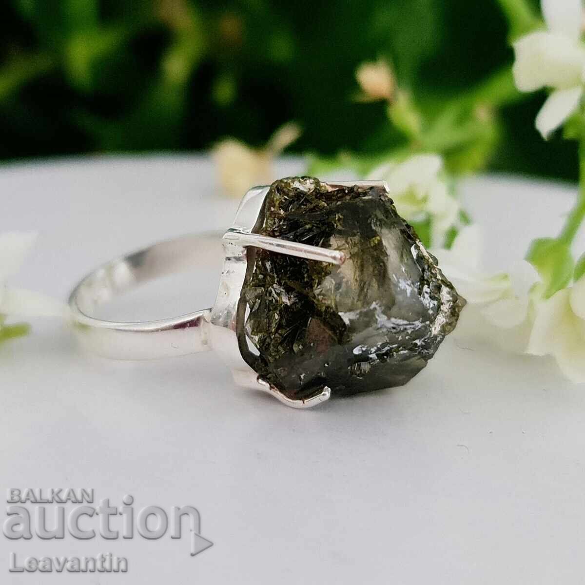 Licitație Inel de argint cu Cuarț Epidot