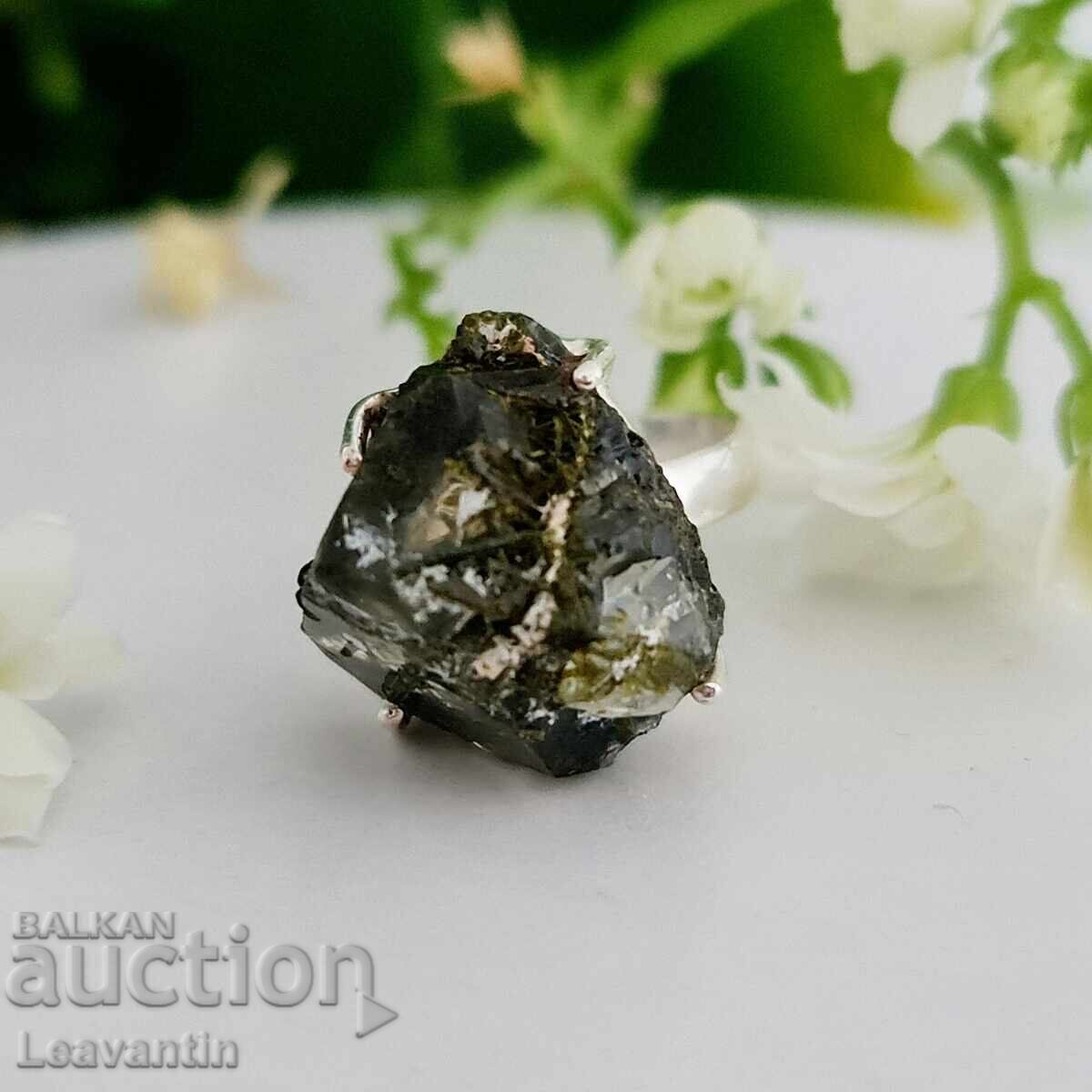 Inel de argint cu Cuarț Epidot