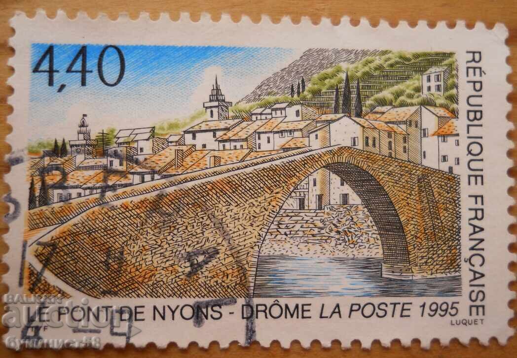 Франция "Старият мост в Нион" - 1995 г Франция "Старият мост в Нион" - 1995 г
