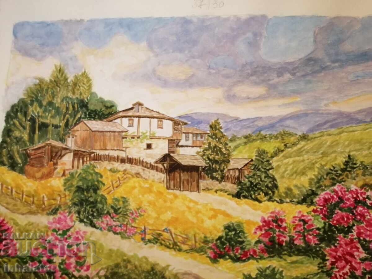 Watercolor Summer is coming 37 - 30 cm with price 30.00 BGN | € 15.34