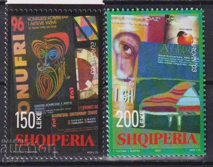 Clean stamps Europe SEP 2003 from Albania