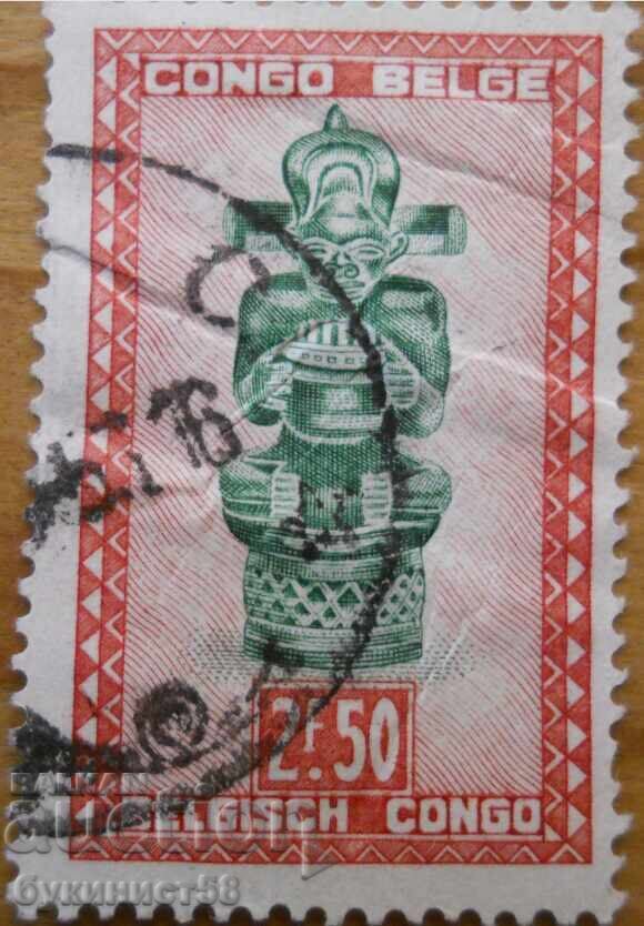 Βελγικό Κονγκό "Ξύλινα ειδώλια της φυλής Baluba" - 1931-37 Βελγικό Κονγκό "Ξύλινα ειδώλια της φυλής Baluba" - 1931-37