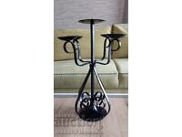 Κηροπήγιο σφυρήλατο σίδερο ύψος 40εκ για γνώστες