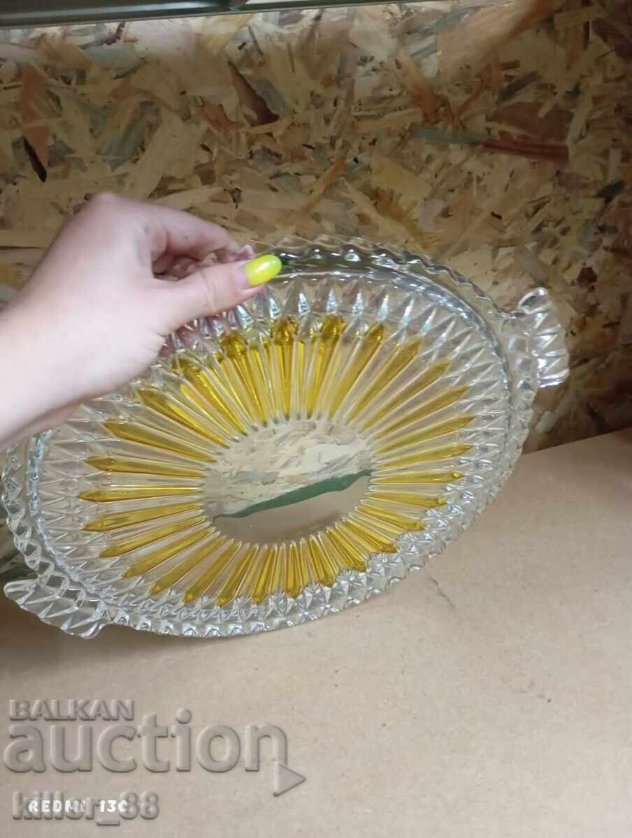 Παράδοση Όμορφο γερμανικό κρυστάλλινο πλατό