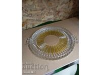 Frumoasă tavă de cristal germană