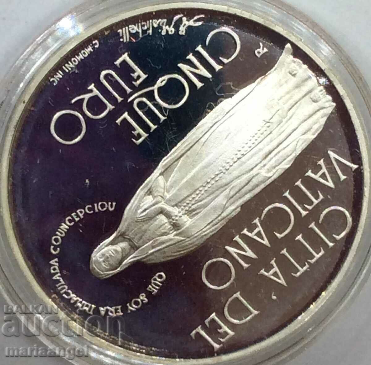 5 euros 2004 Vatican John Paul II UNC PROOF cert. box with price 128.00 BGN | € 65.45