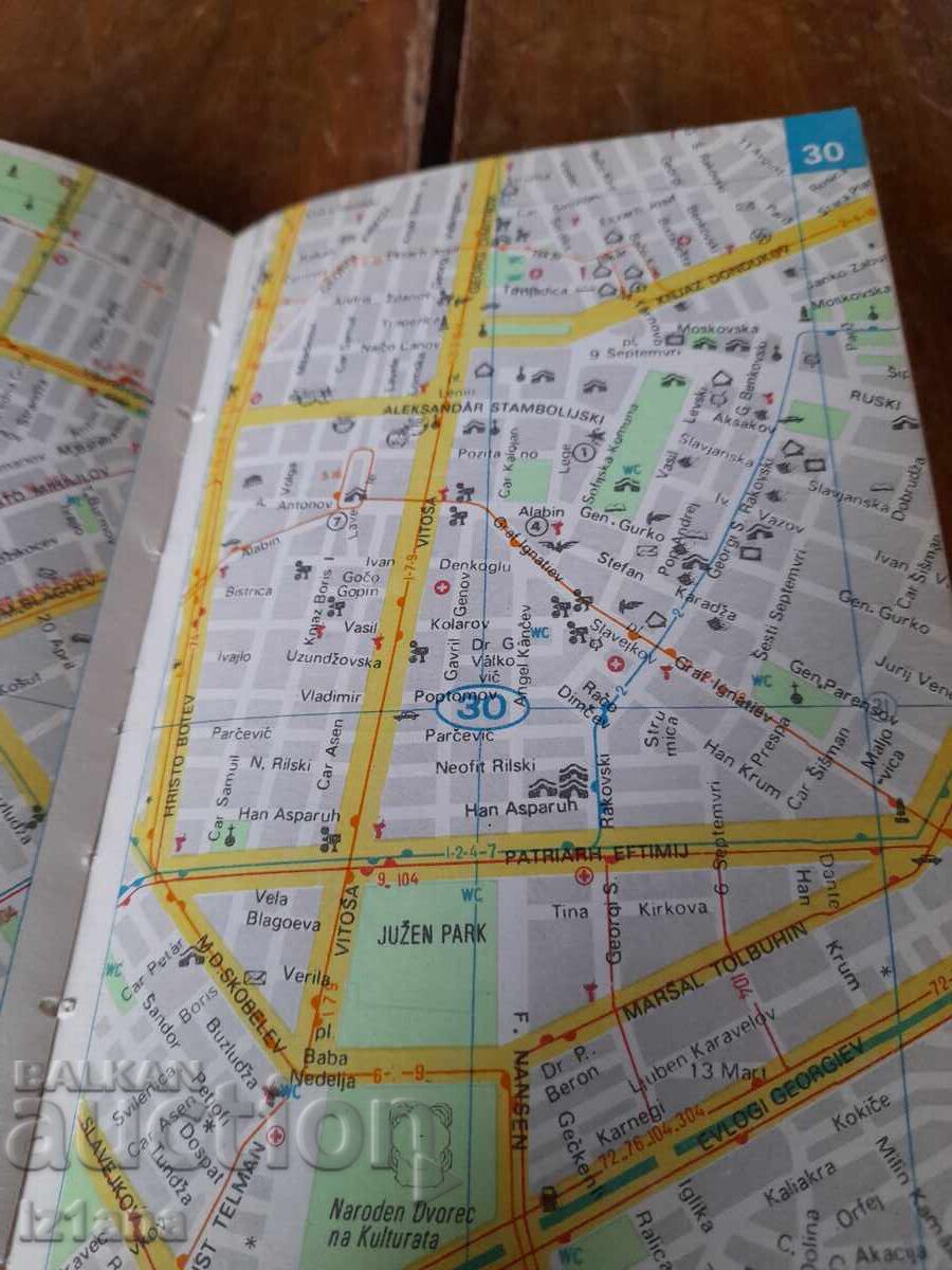 Стара карта,План указател София - 5