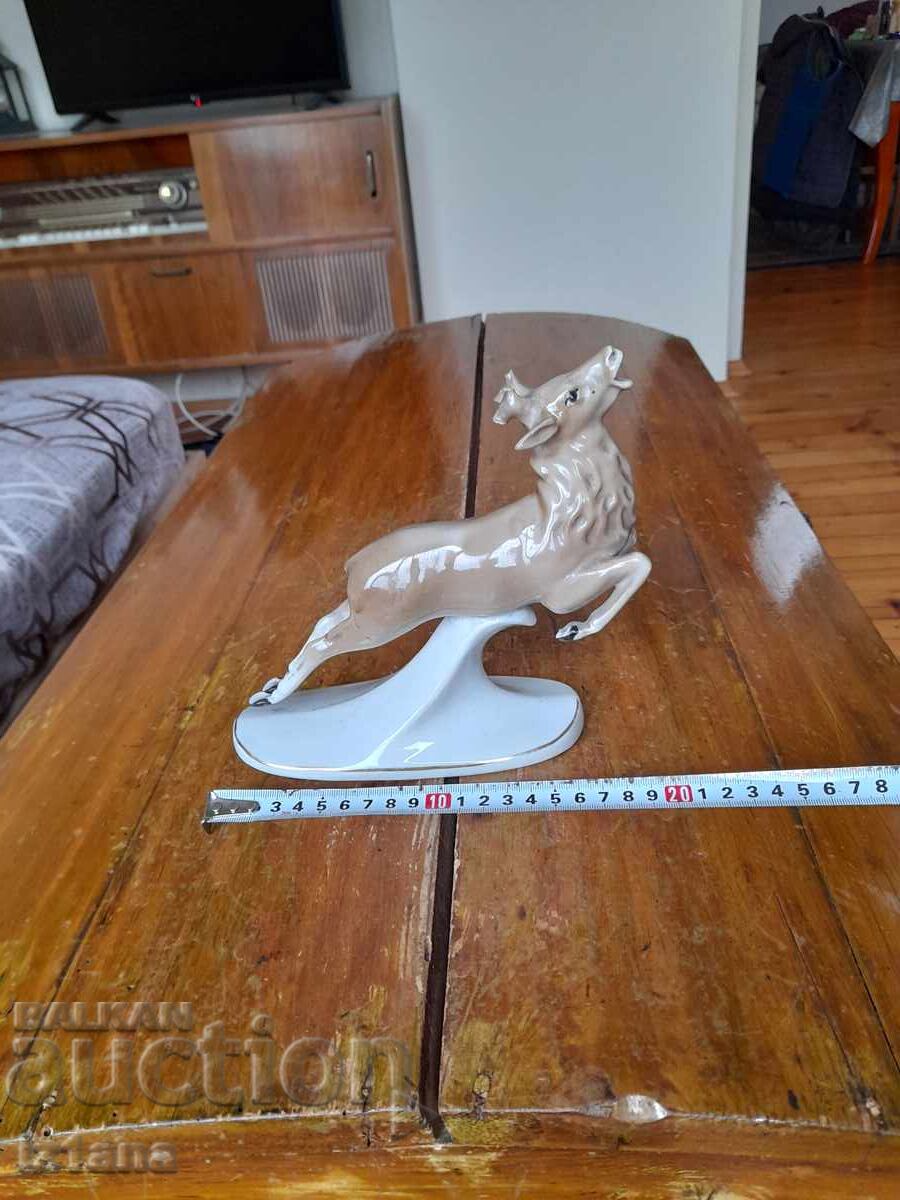 Auction  Old Porcelain Figure Deer