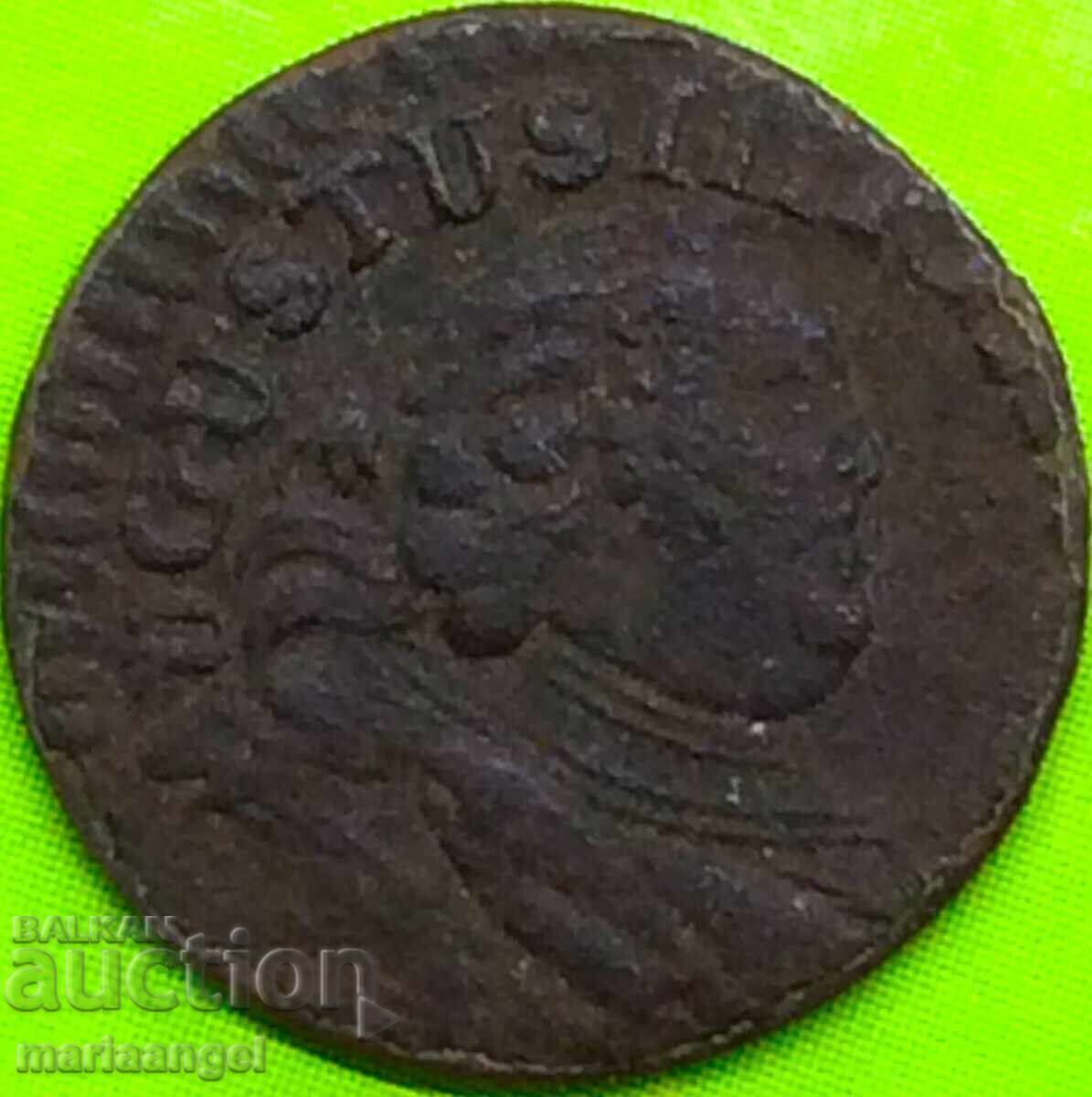 Παράδοση Σαξονία 1 γρόσι 1753 Αύγουστος Γ' Πολωνία χάλκινο