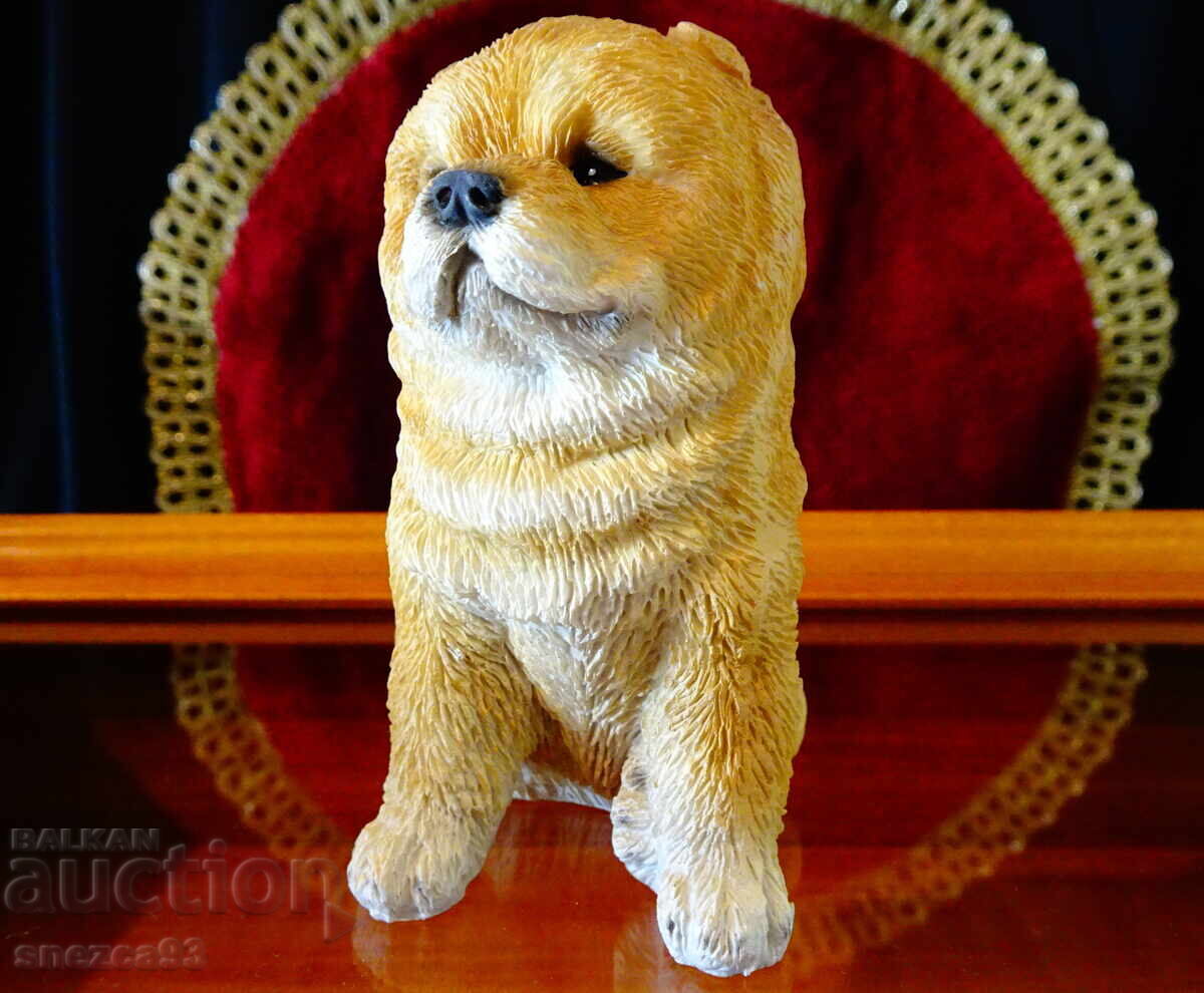Аукцион Порцеланова фигура куче Чау-чау,печат.