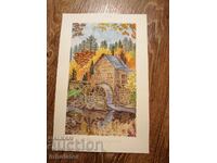 Watercolor Watermill 28-16 cm