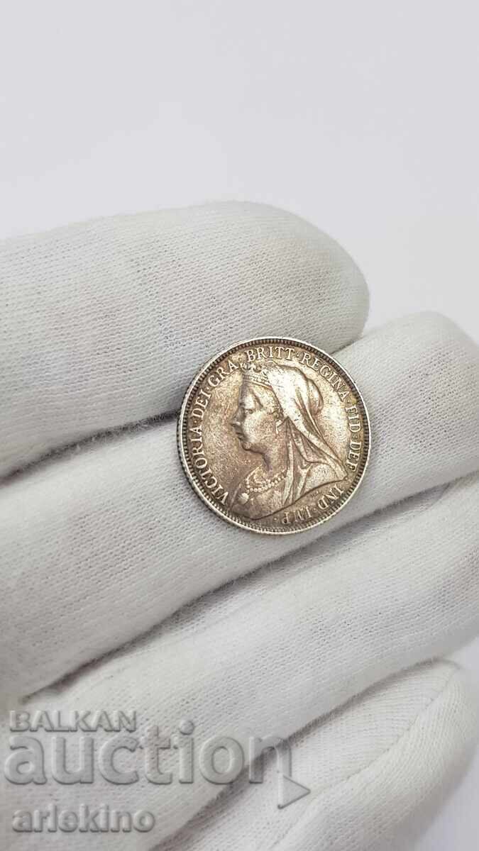 Σπάνιο ασημένιο νόμισμα 1 σελίνι 1894 Ηνωμένο Βασίλειο Βικτώρια - 7
