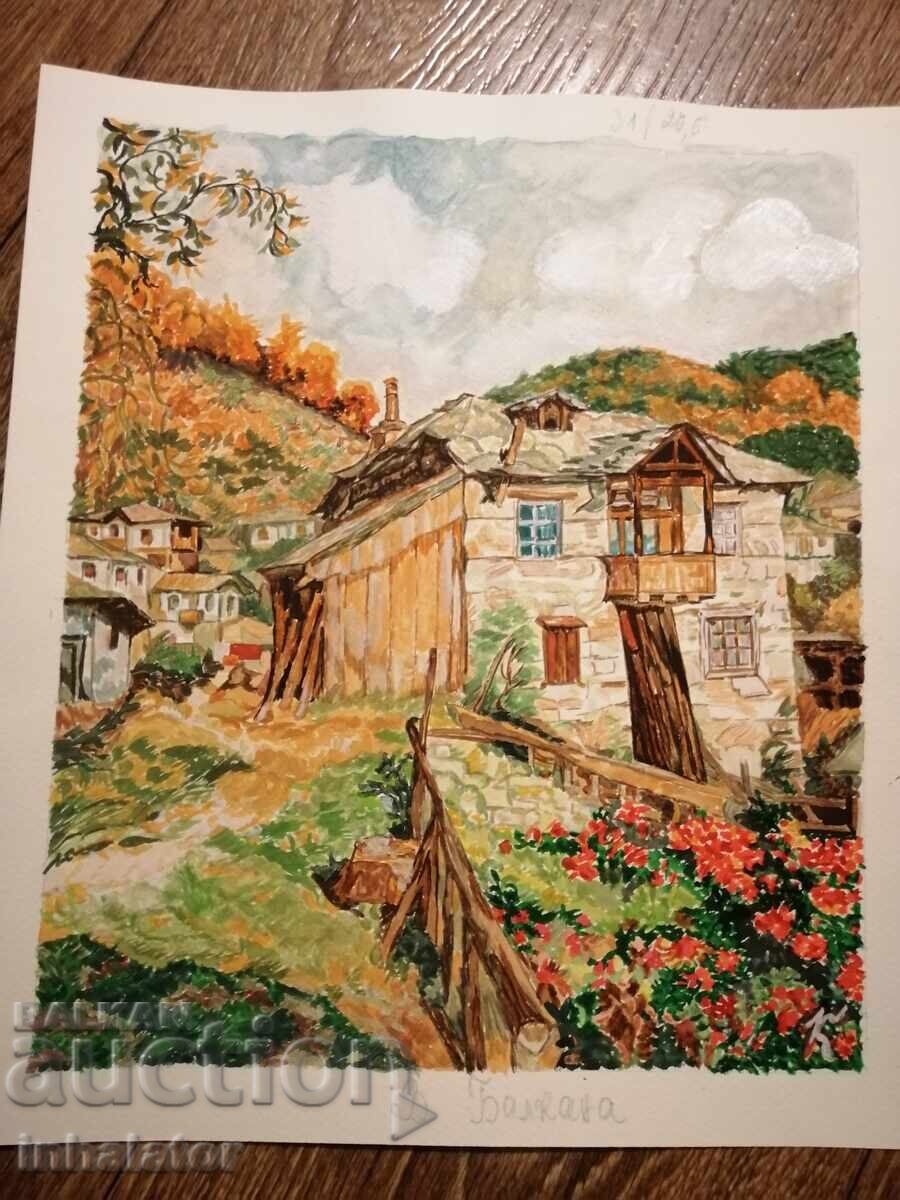 Ακουαρέλα στα Βαλκάνια 31 - 26,5 εκ