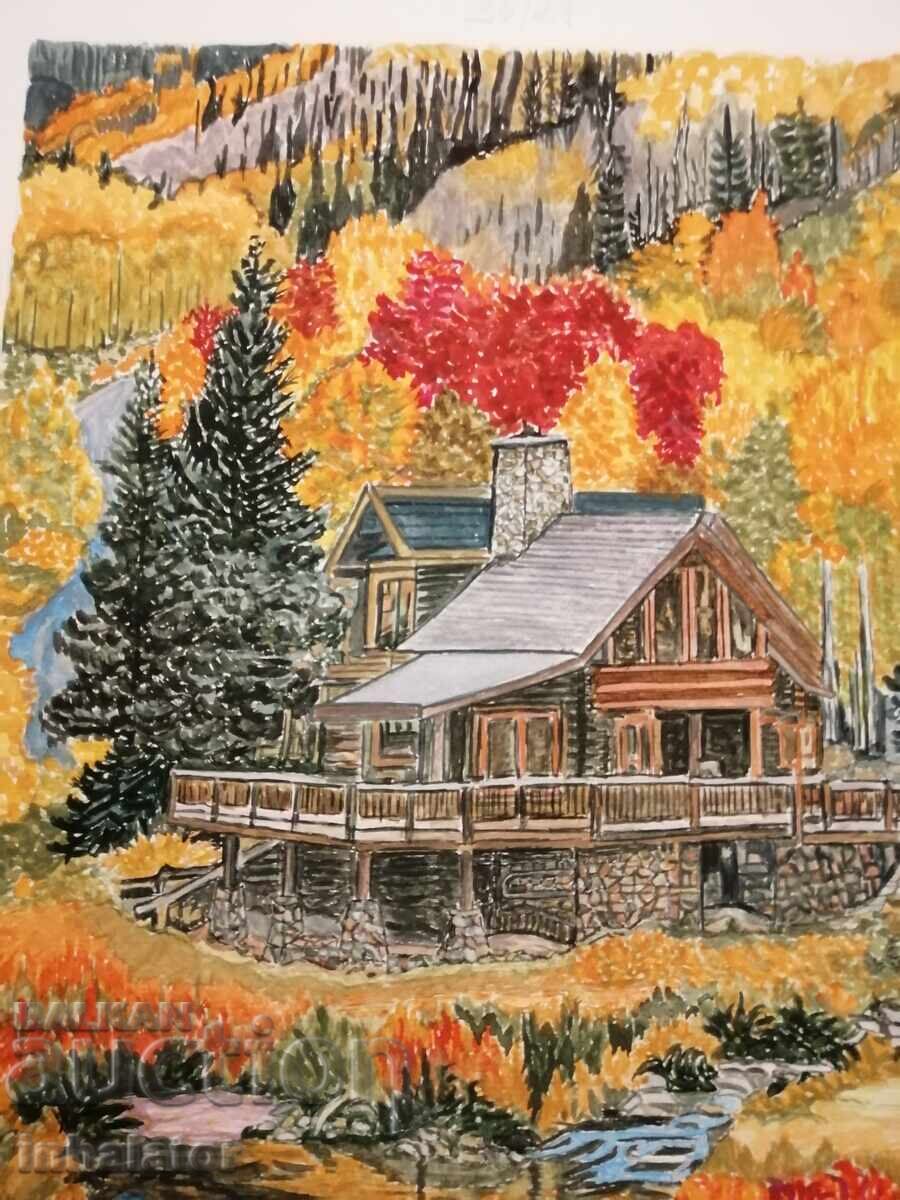 Ακουαρέλα Χρυσή φθινόπωρο 28-16 cm με τιμή 30.00 BGN | € 15.34 Ακουαρέλα Χρυσή φθινόπωρο 28-16 cm με τιμή 30.00 BGN | € 15.34