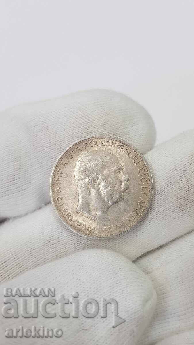 Παράδοση Ασημένιο νόμισμα 1 κορώνα 1914 Αυστρία Φραγκίσκος Ιωσήφ