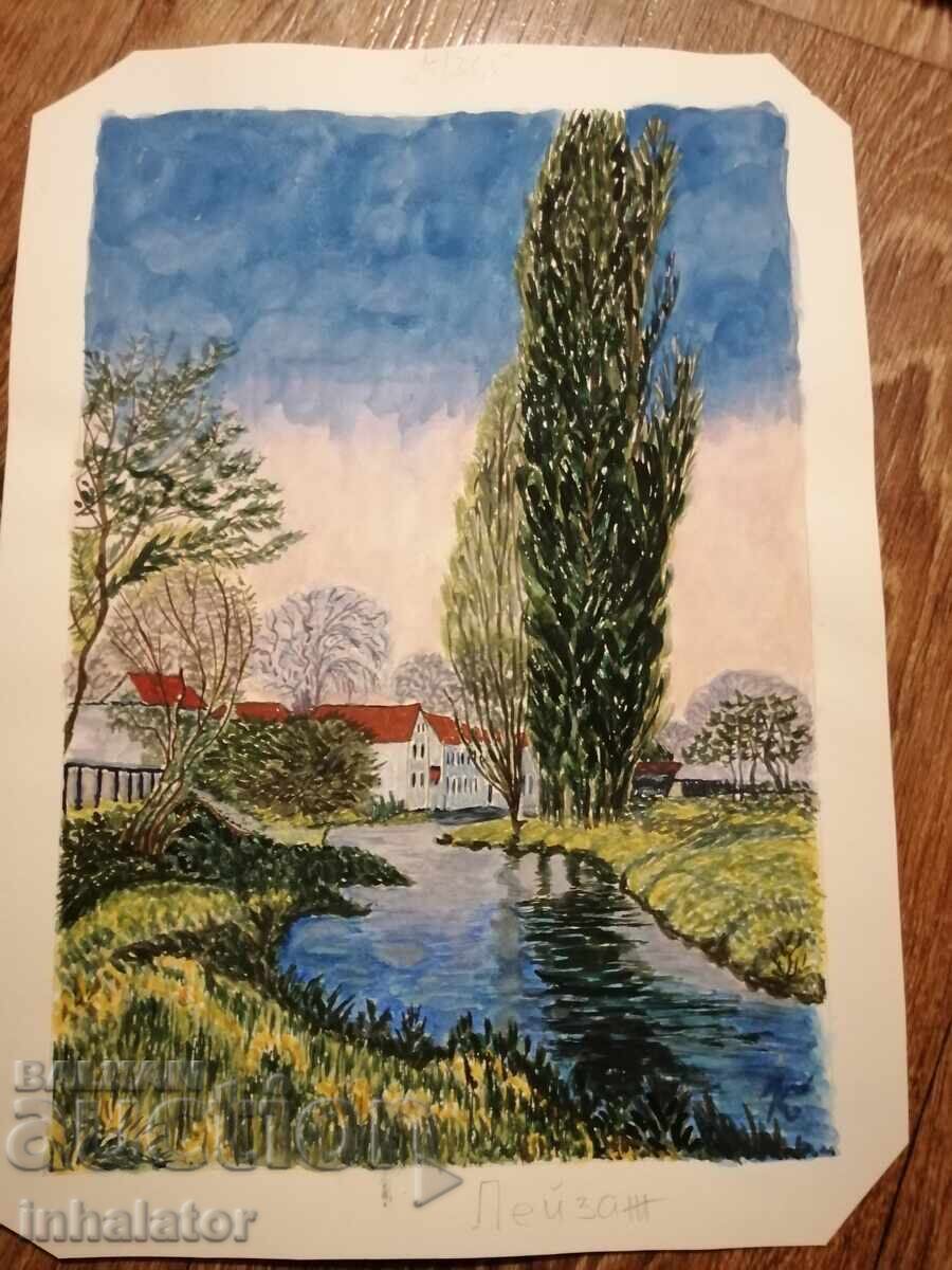 Watercolor Landscape 25 - 36 cm Watercolor Landscape 25 - 36 cm