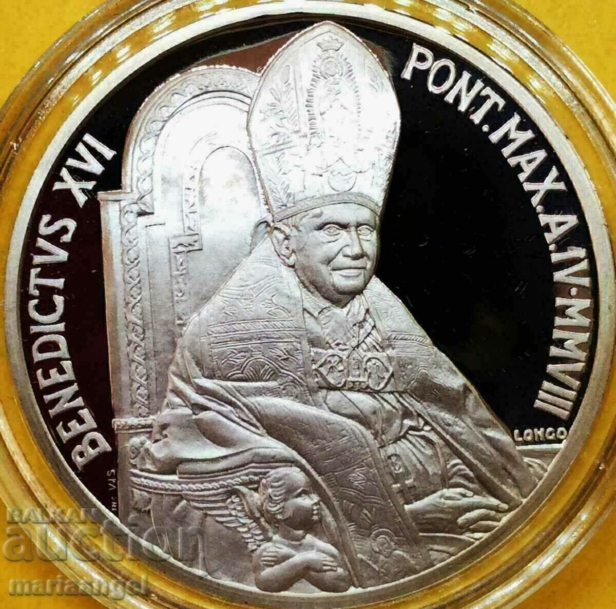 Auction €10 2008 Vatican Benedict XVI UNC PROOF silver Auction €10 2008 Vatican Benedict XVI UNC PROOF silver