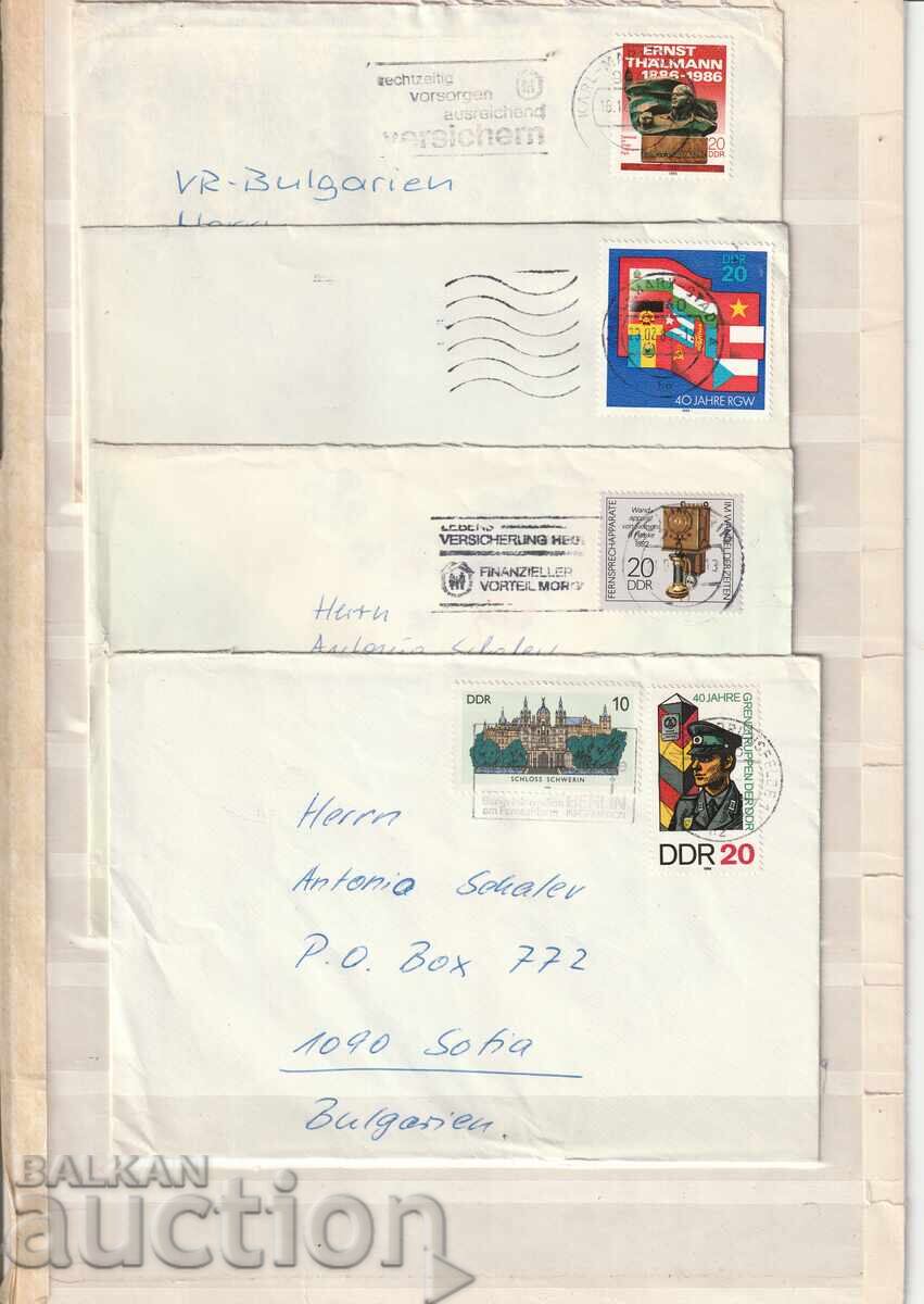 RDG - Timbre poștale călătorite - 4 buc