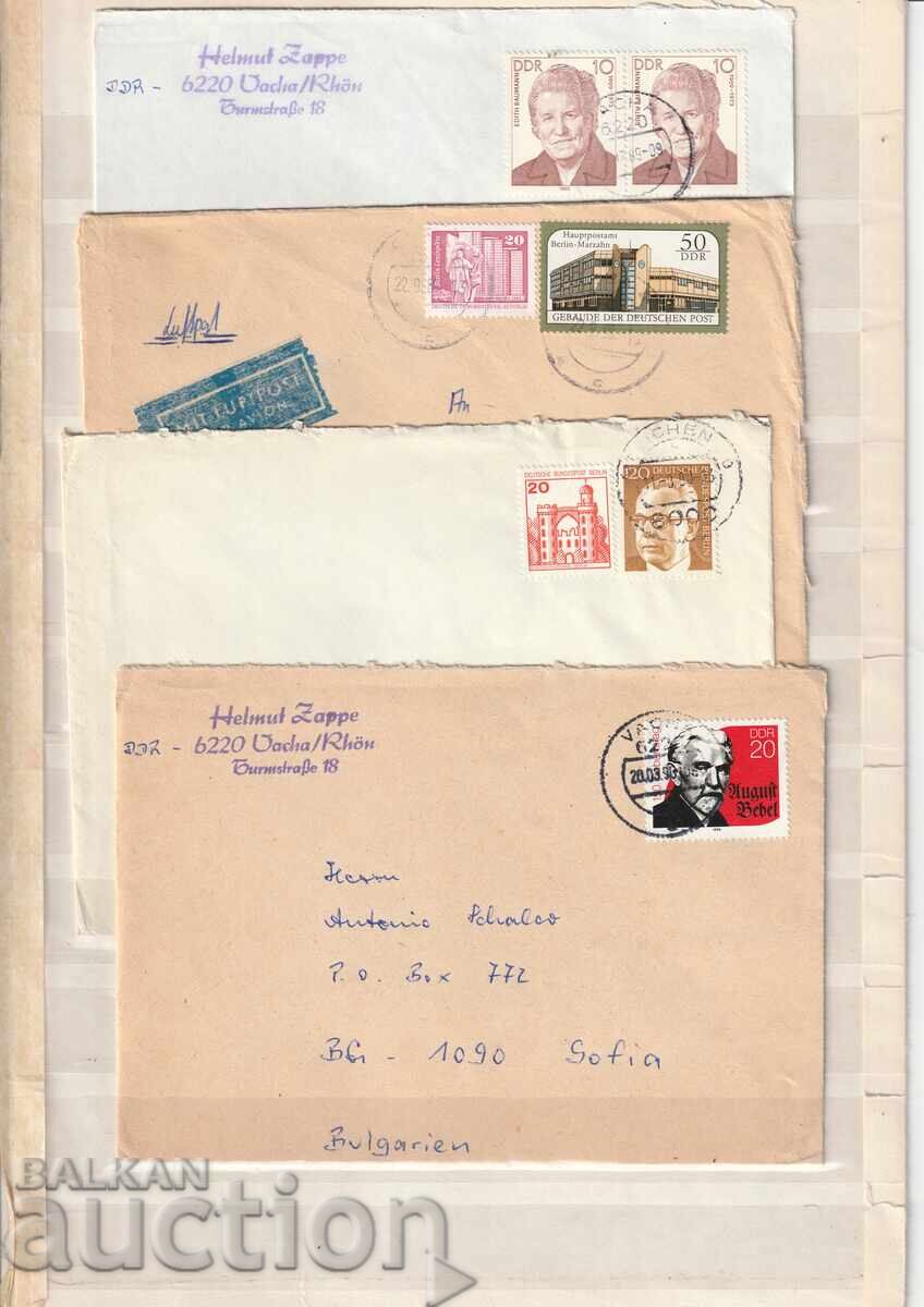 RDG - Timbre poștale călătorite - 4 buc