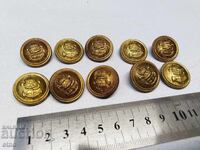 10 buc. nasturi militari regali, 23mm, uniformă, A. ȘTILIANOV