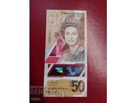 EAST CARIBBEAN 50 $ issue 2019 NEW UNC POLYMER