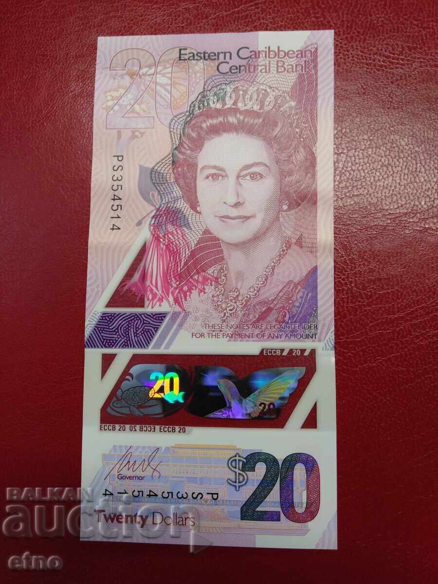 IZTOCHNI KARIBI EAST CARIBEAN 20 $ 2019 UNC ΠΟΛΥΜΕΡΕΣ