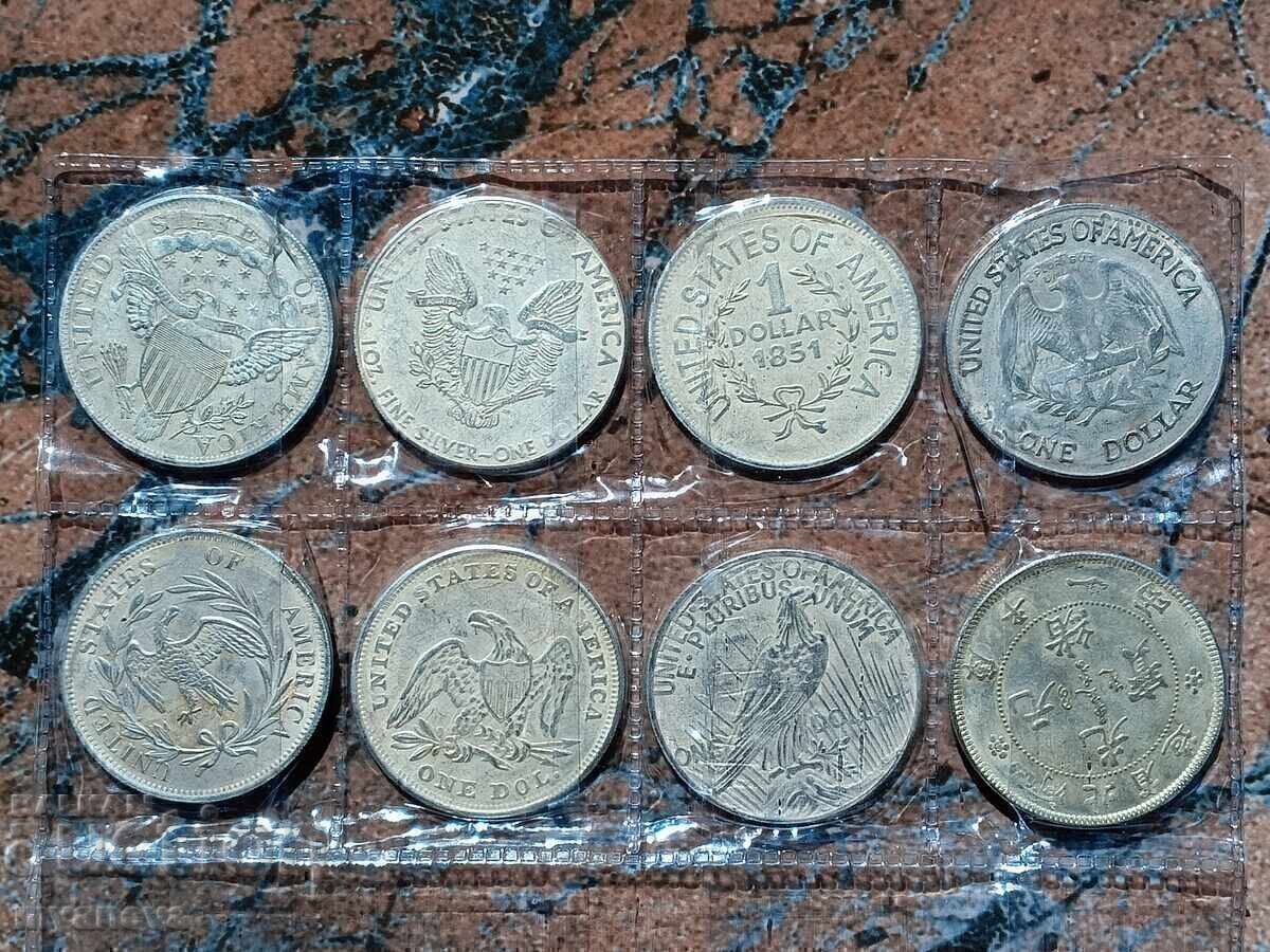Livrarea Set de 8 monede americane