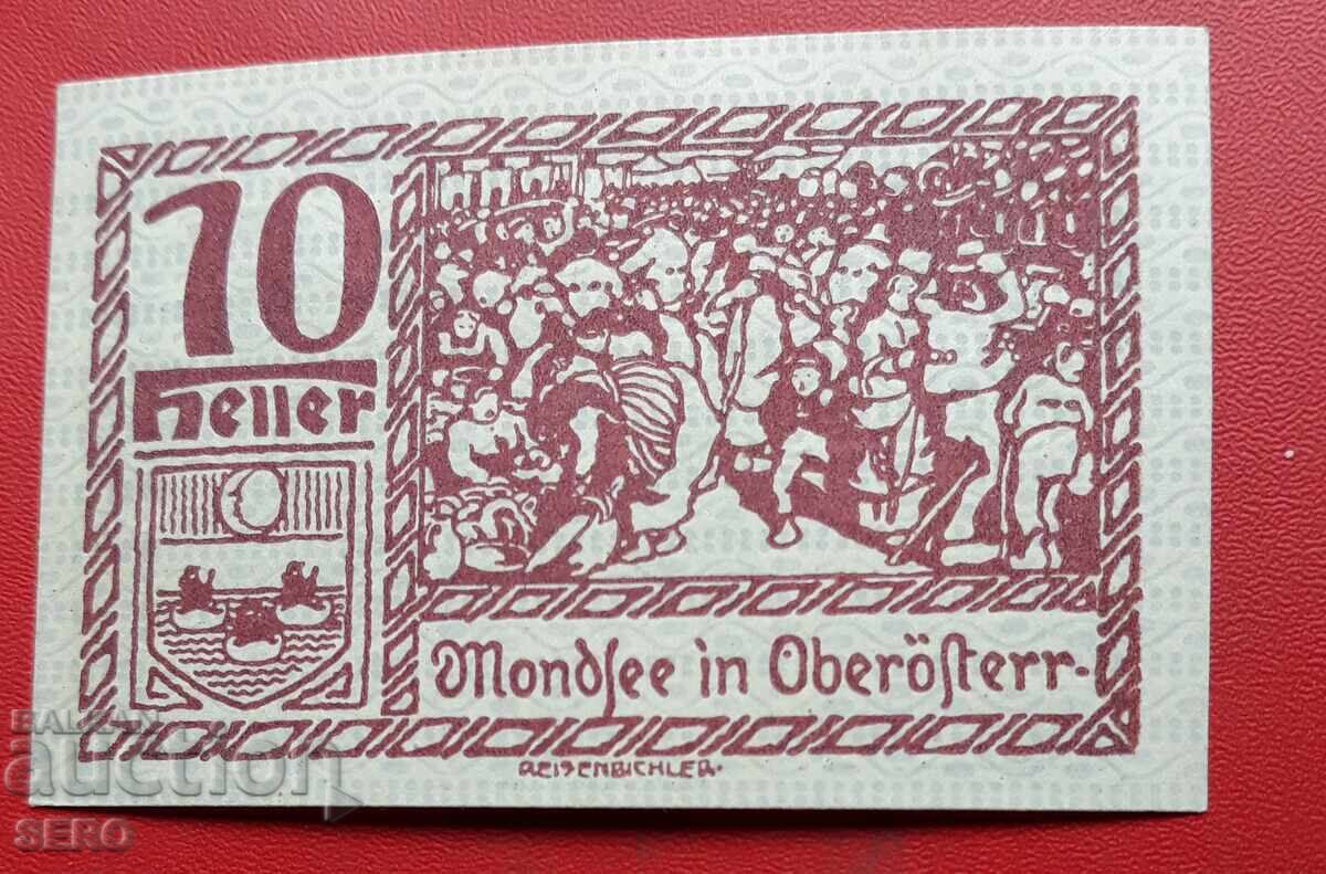 Τραπεζογραμμάτιο-Αυστρία-Άνω Αυστρία-Μοντσί-10 χέλερ 1920