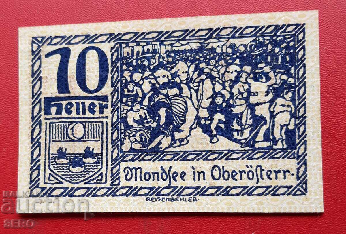 Банкнота-Австрия-Горна Австрия-Мондсее-10 хелера 1920