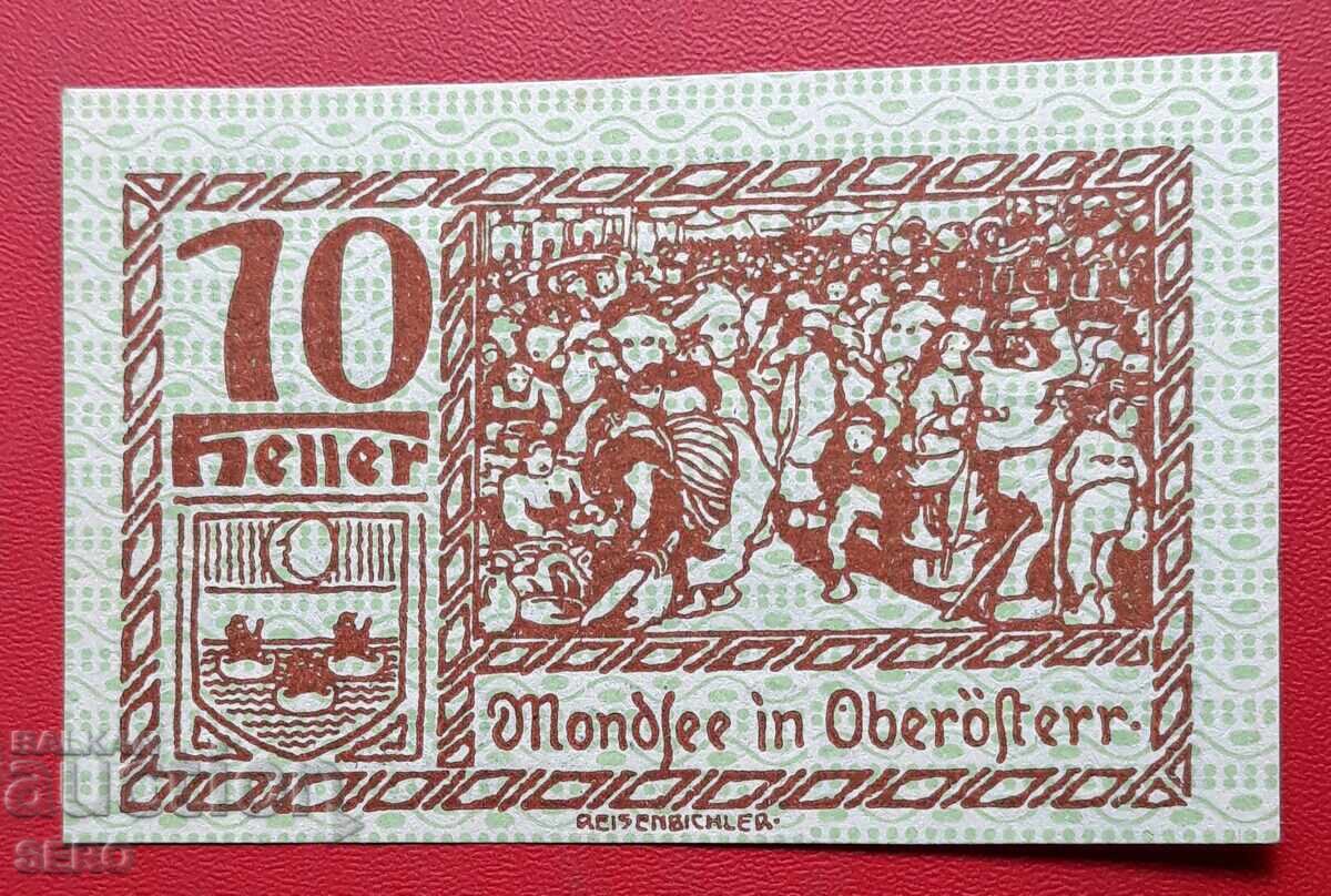 Τραπεζογραμμάτιο-Αυστρία-Άνω Αυστρία-Μοντσί-10 χέλερ 1920