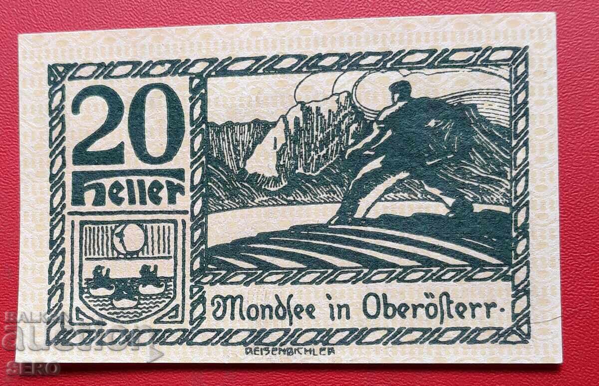 Τραπεζογραμμάτιο-Αυστρία-Άνω Αυστρία-Μοντσί-20 χέλερ 1920 με τιμή 1.20 BGN | € 0.61 Τραπεζογραμμάτιο-Αυστρία-Άνω Αυστρία-Μοντσί-20 χέλερ 1920 με τιμή 1.20 BGN | € 0.61