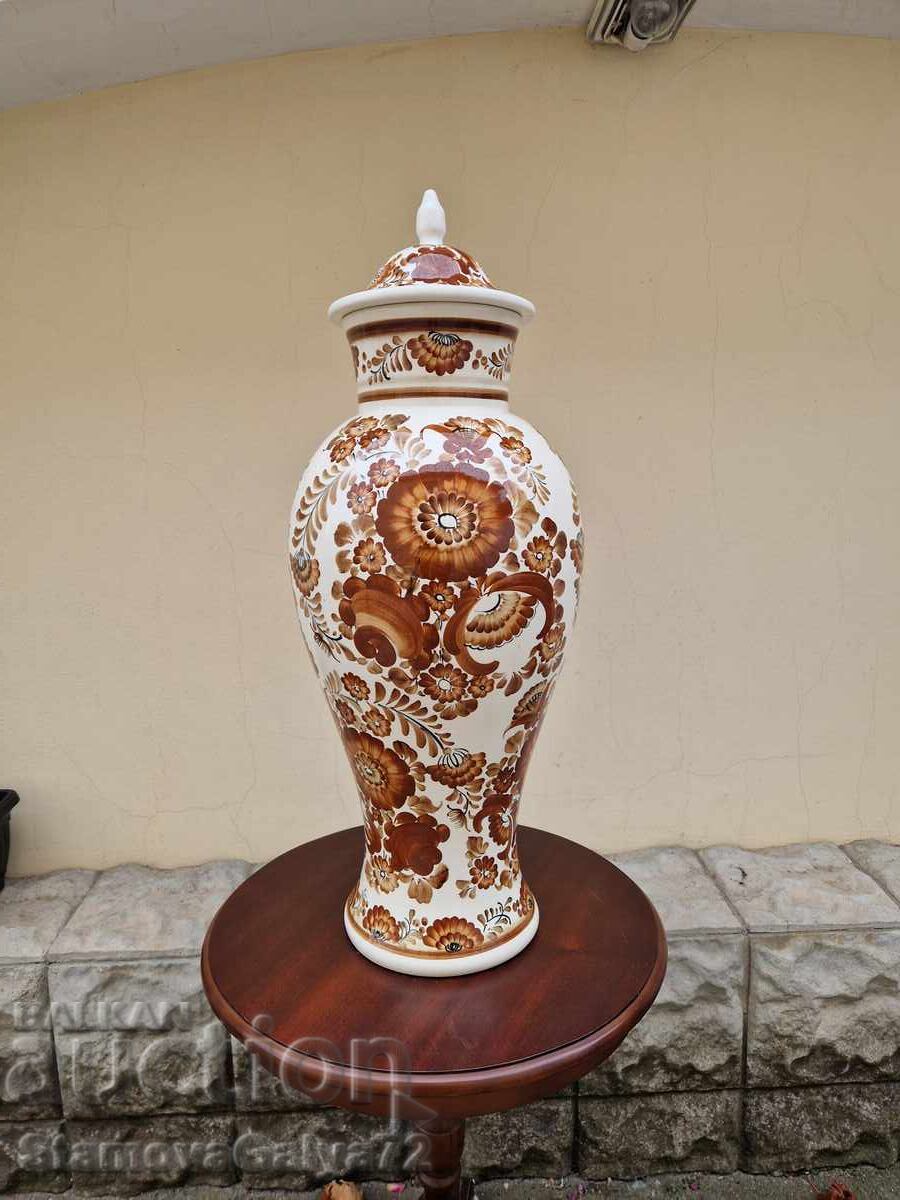 Σπάνια τεράστια πορσελάνινη αγγειοθήκη-ουρνά
