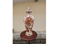 Rare, huge, field porcelain vase urn
