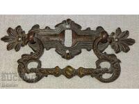 Set de feronerie veche din alamă pentru mobilă