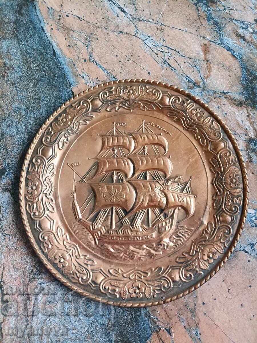 English copper plate with a nautical design with price € 30.68 | 60.00 BGN