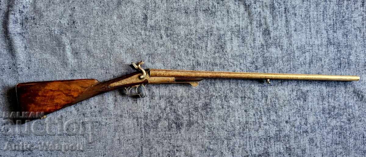 Auction Gilded Rifle, Damascus Barrels BERNARD BTE, 1860-1880 Auction Gilded Rifle, Damascus Barrels BERNARD BTE, 1860-1880