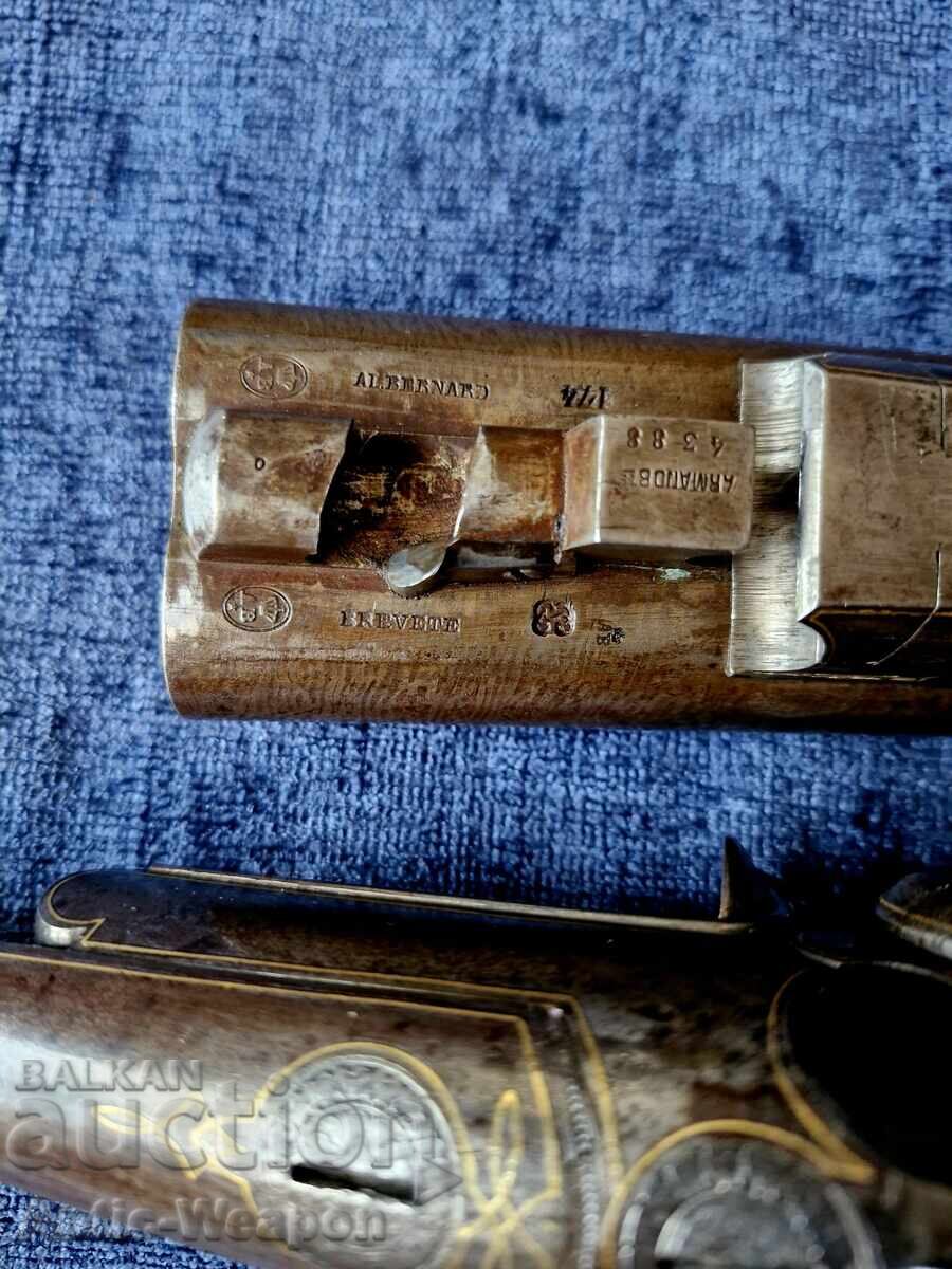 Delivery of Gilded Rifle, Damascus Barrels BERNARD BTE, 1860-1880 Delivery of Gilded Rifle, Damascus Barrels BERNARD BTE, 1860-1880