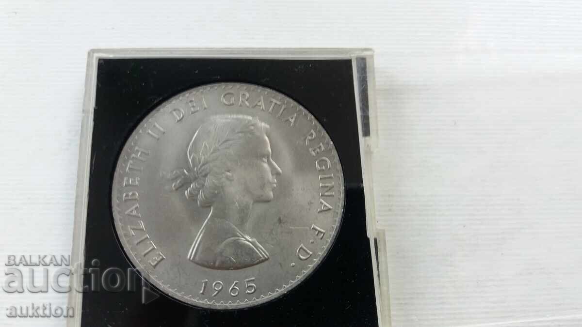Παράδοση ΕΠΕΤΕΙΑΚΟ ΝΟΜΙΣΜΑ 1965 Churchill Elizabeth II Dei Gratia Regina