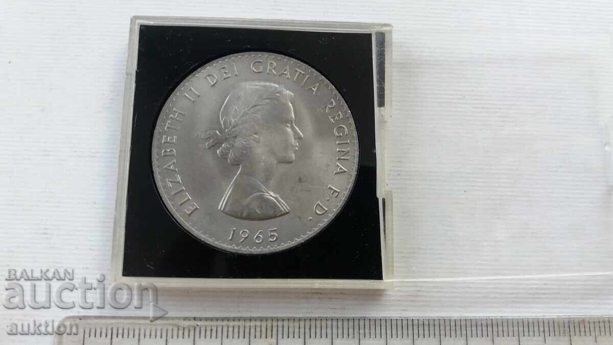 ΕΠΕΤΕΙΑΚΟ ΝΟΜΙΣΜΑ 1965 Churchill Elizabeth II Dei Gratia Regina