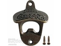 Deschizător de sticle de bere Coca Cola metalic pentru perete bar sticle Fan