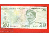 TURKEY 20 Lira issue 2009 SERIES E 042