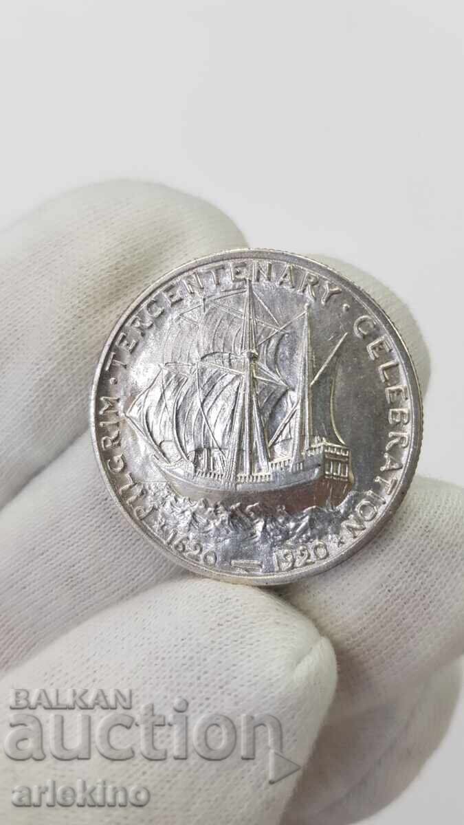 Rare Silver Coin 1/2 Dollar 1620-1920 America USA