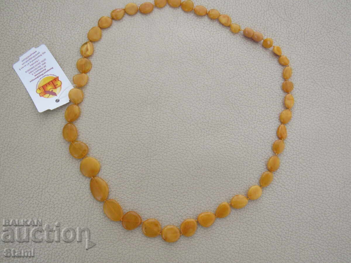 Women's circle necklace made of premium Baltic amber