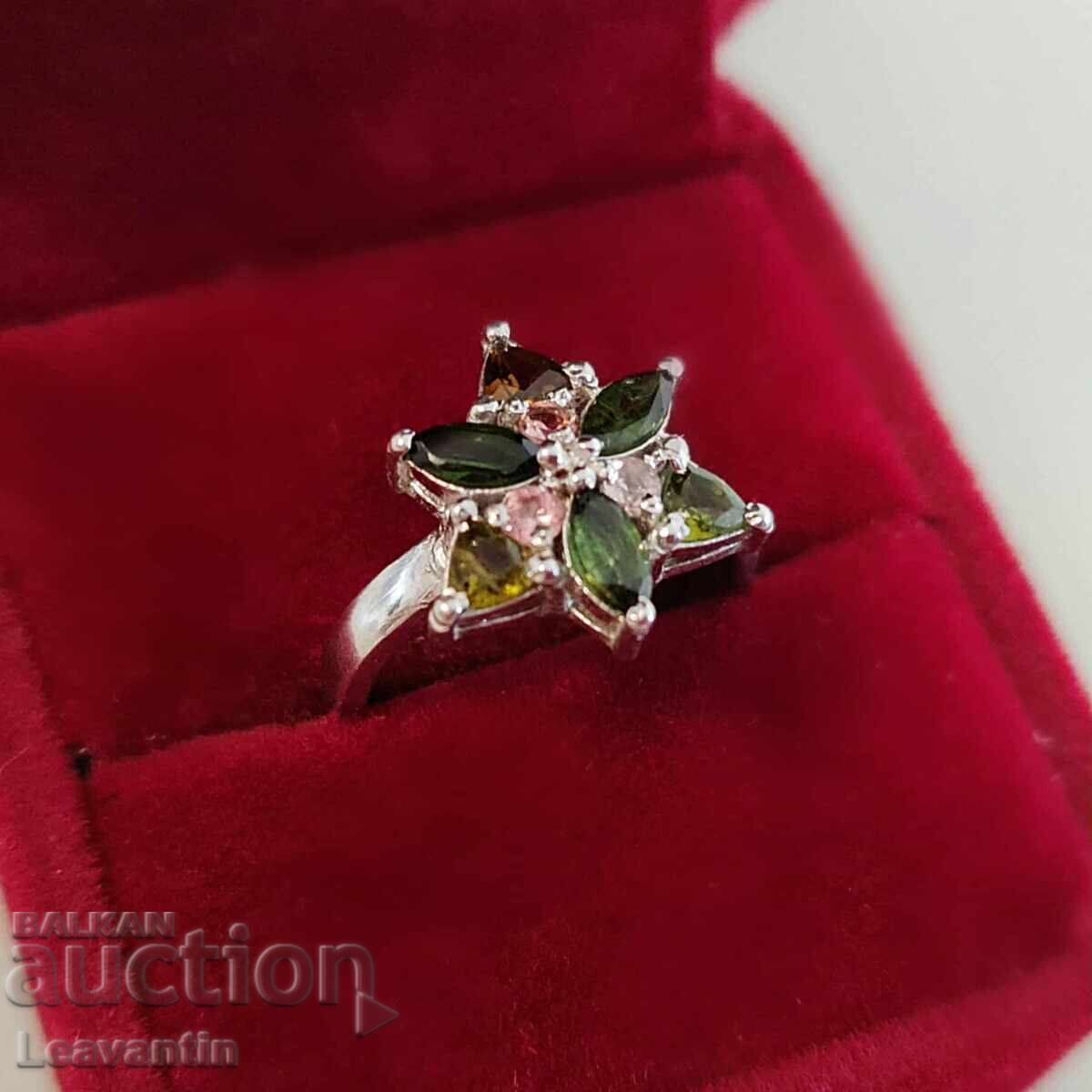 Delivery of Silver Ring with Tourmaline