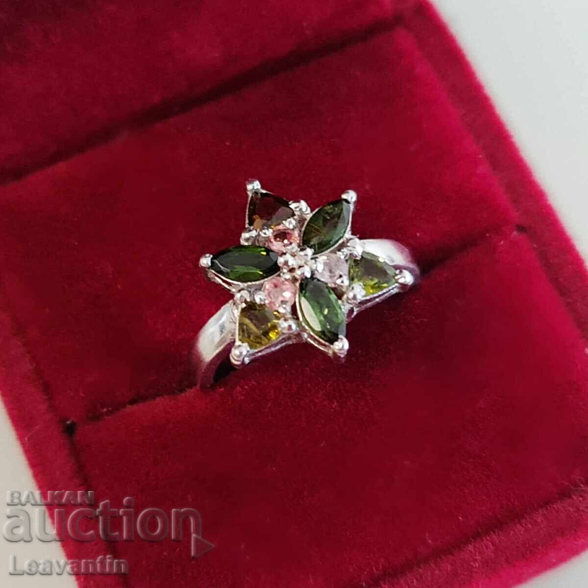 Silver Ring with Tourmaline