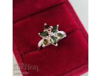 Ασημένιο δαχτυλίδι με τουρμαλίνη