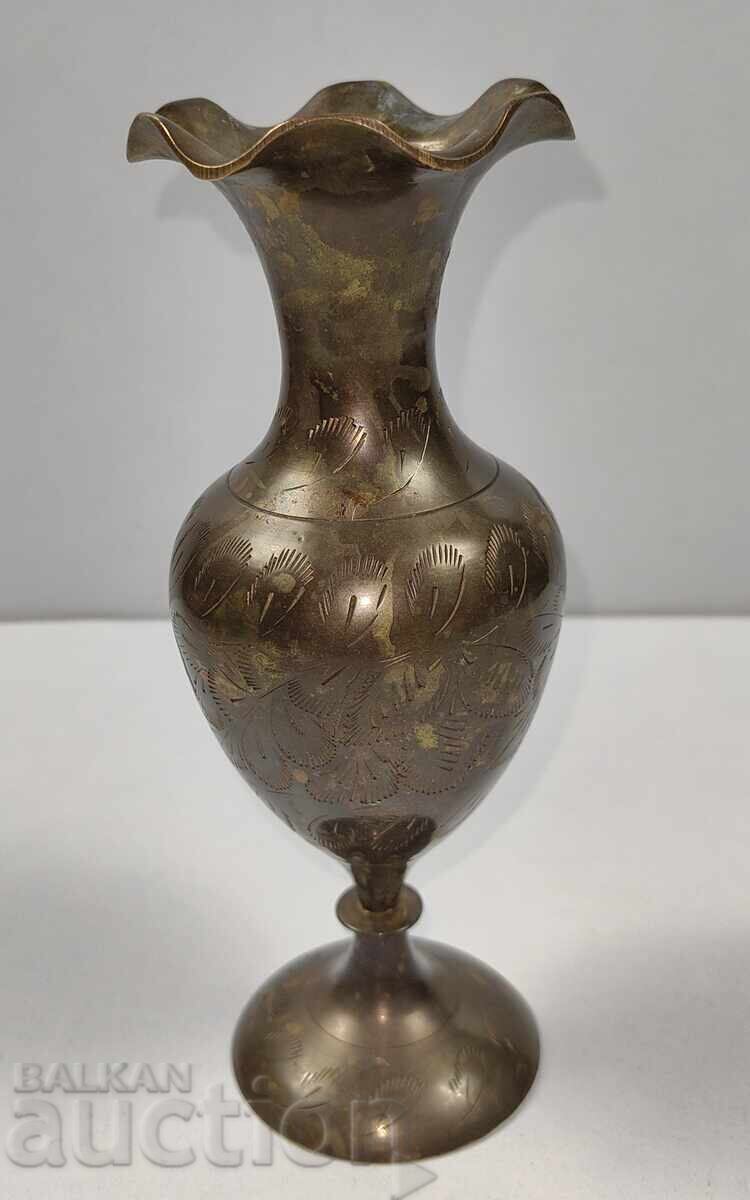 Metal Hand-Engraved Vase
